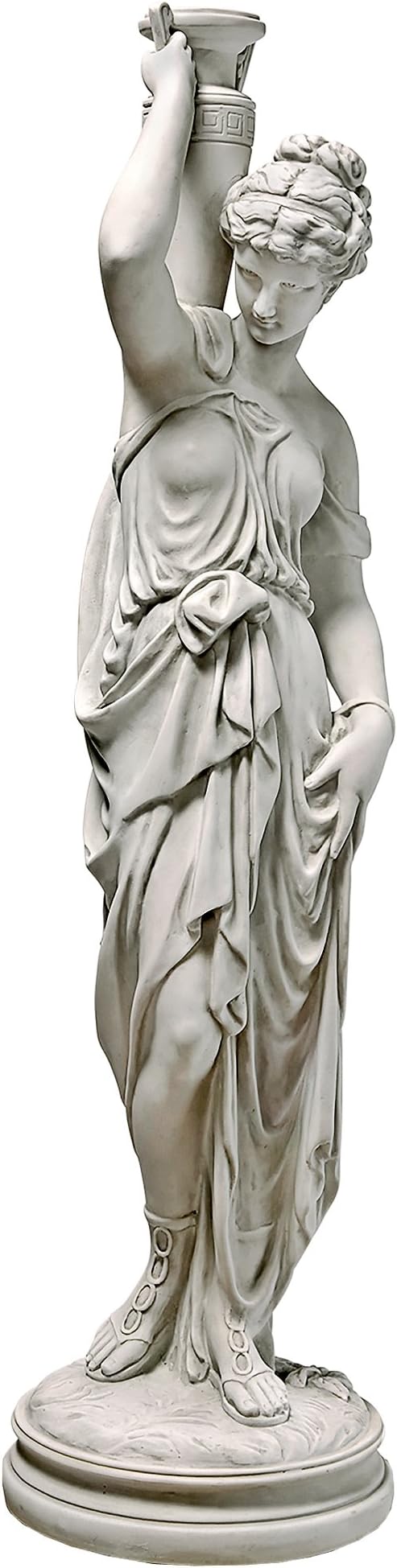 Design Toscano Dione the Divine Greek Water Woman Indoor/Outdoor Garden Statue, Grande, 38 inches tall, Cast Stone Resin, Antique Stone Finish
