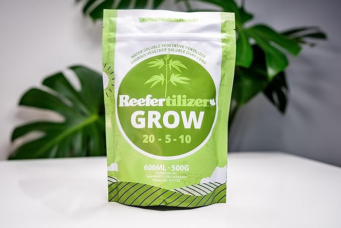 Reefertilizer® Grow | NPK + Micronutrients for Veg State Indoor and Outdoor Plants | 1.1lbs Powder Fertilizer Vegetative Nutrients | 120 feedings or up to 8 Plants | for Soil, Coco, DWC, Hydroponic