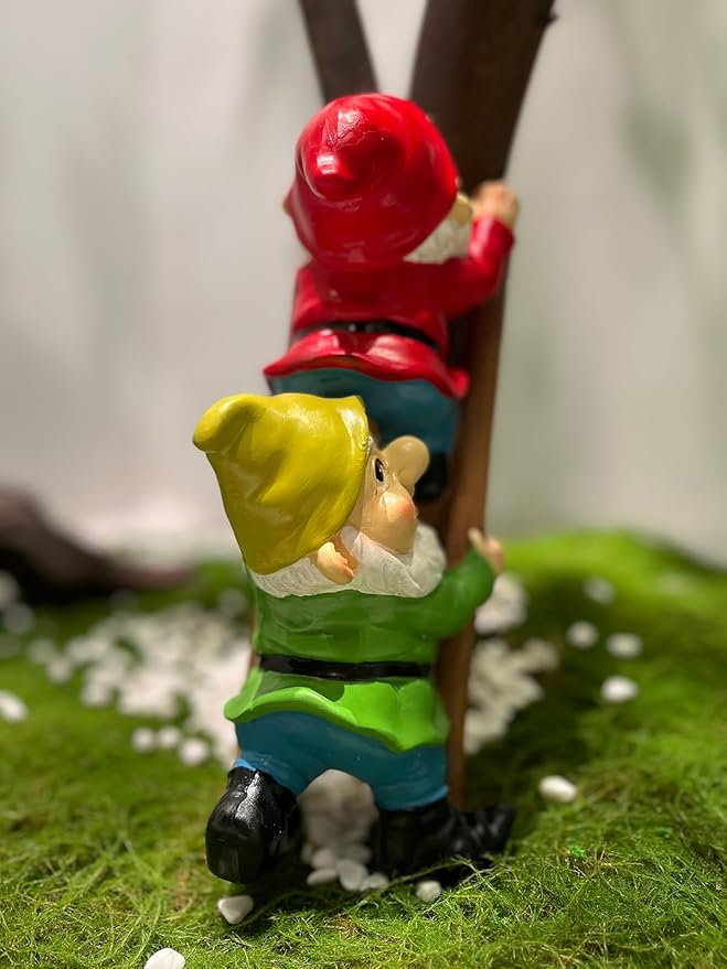 10.5'' Funny Garden Gnomes Statues, Weather-Proof Large Resin Outdoor Decor Garden Sculptures Cute Yard Decorations,Ideal Ornament for Outside Pond Pool Patio Front Porch Backyard