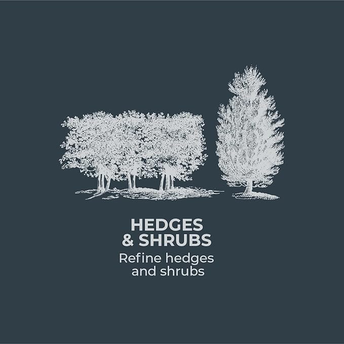 Woodland Tools Co. Super Duty MaxForce Hedge Shear – 23" High Carbon Steel Blades with Gear Amplified Cutting Power, Ergonomic U-Shape Design