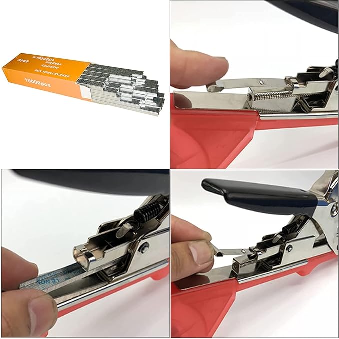 20 Pcs Plant Tying Machine Tape, 100 Feet Long x 1/2 Inch Wide, with One Box Staples, for Vegetables Tying Tool,Garden Tape for Plants