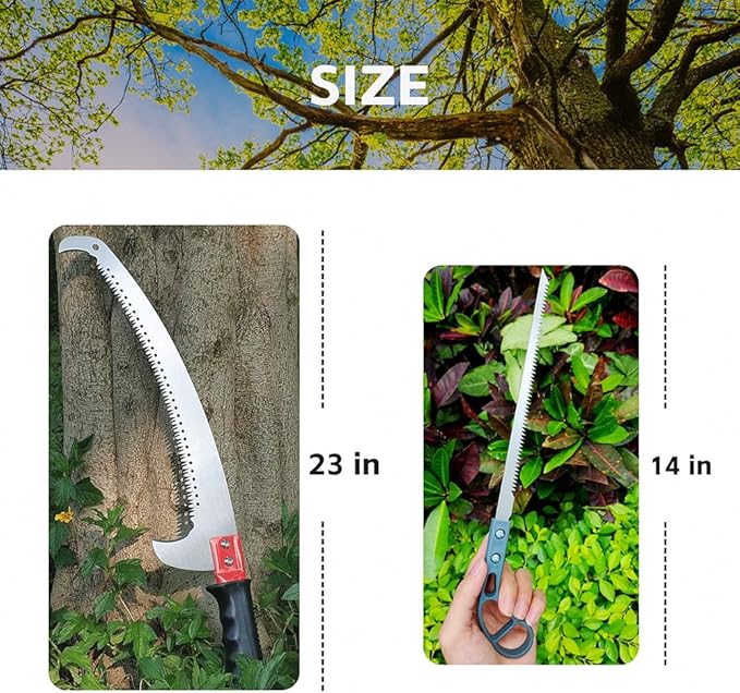 Pole Purning Saw Head,Pole Saw for Tree Trimming Gardening Pole Saw Hand Pole Saw - Precision Pole Handsaw, Landscape Pole Pruning Saws Heavy Duty Pole Saw for Tree Branches Purner Pole Saw