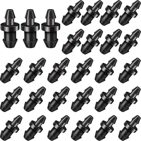 Honoson Drip Irrigation Plugs 1/4 Inch Tube Closure Goof Hole Plugs Irrigation Stopper for Home Garden Lawn Supplies, Black(450 Pieces)