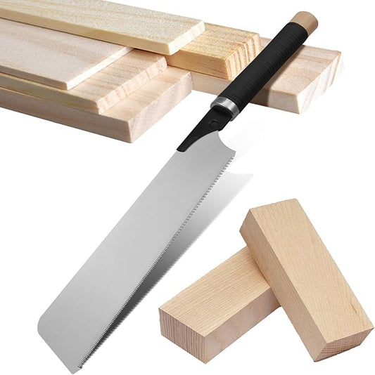 Japanese Pull Saw, 10 Inch Hand Saw with Detachable Single Edge Blade Wood Handsaw for Woodworking Tools (17TPI)