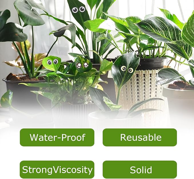 80 PCS Cute Plant Eyes for Potted Plants, Stereoscopic Eye Sticker, Perfect Indoor Plant Accessories, Ideal Unique Gifts for Plant Lovers