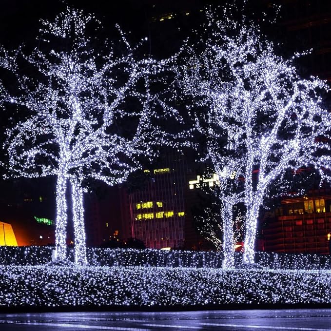 Fairy Lights Plug in,400FT 1200 LEDs Waterproof Led String Lights,Twinkle Light with 8 Modes Remote for Outdoor Indoor Christmas Wedding Birthday Garden Party Decorations,Cool White