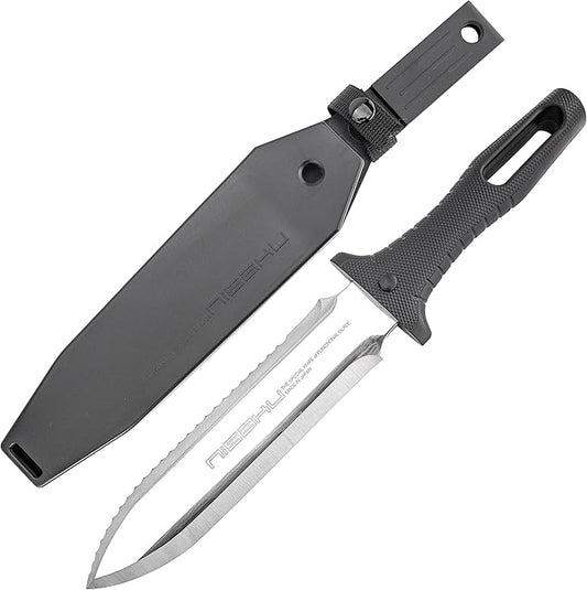 NJP800 Yamagatana Hori Weeding & Digging Knife, Japanese Stainless Steel 7.25-Inch Blade, 5.5-Inch Ergonomic Black Plastic Handle