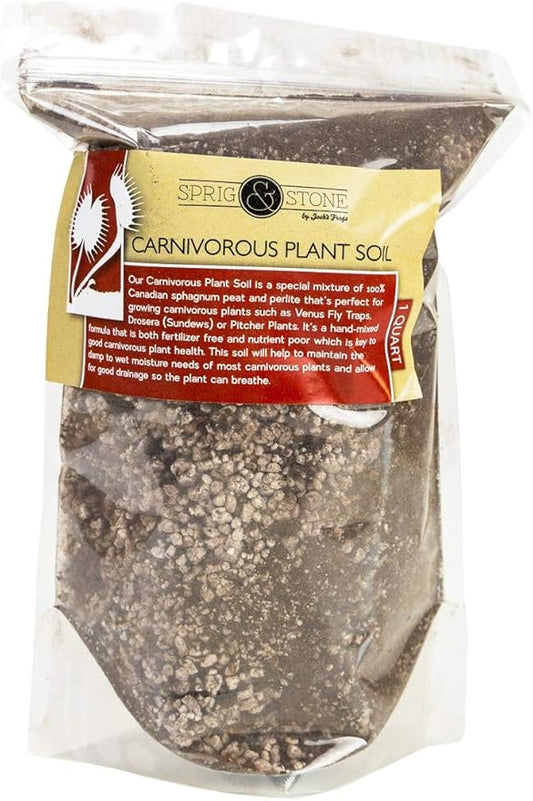 Sprig & Stone Josh's Frogs Carnivorous Plant Soil - Venus Fly Traps/Pitchers/Sundews (1 Quart)
