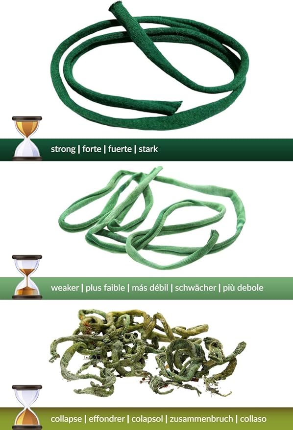 Soft Garden Plant Ties for Indoor & Outdoor Plants - Strong & Stretchy Cut-to-Length Plant Tape for Climbing Plants, Tomato Vines & Home Gardening (65 ft / 20M)