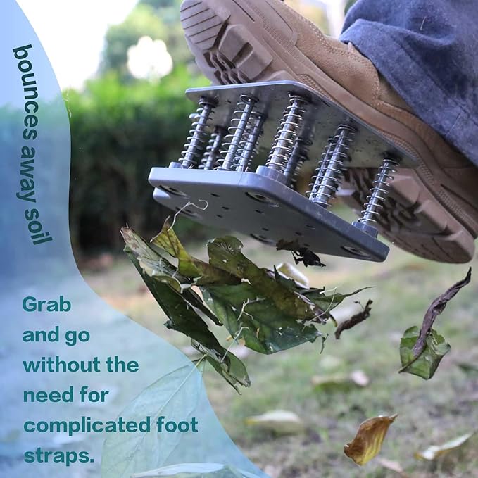 Lawn Aerator，Aerator Lawn Tool Garden Tools, Gardening Hand Tools, Aerator Shoes Pair with 26 Soil Spikes for Lawn Care Outdoor Sports Yard Tools