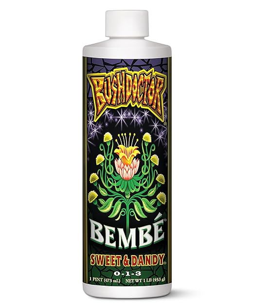 Foxfarm Bushdoctor Bembé Concentrate, Fast-Acting Liquid Plant Fertilizer, Enhances Natural Sugars for Sweetness and Flavor - Easy Absorption for Soil, Containers, and Hydroponics- NPK 0-1-3 (Pint)