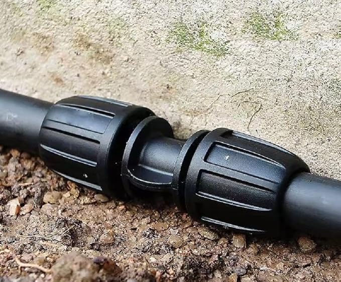 Drip System Parts,Drip Irrigation Fittings Lock Barbed Straight Connectors for 1/2 Inch Drip Tubing (1/2" ID x 0.65" OD) -Pack of 10