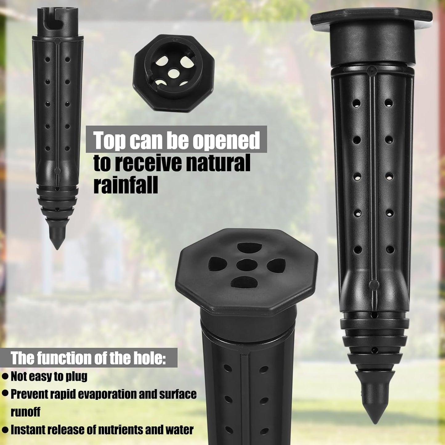 25 Pack Garden Watering Stake Large UV-Protected ABS Plastic Deep Root Irrigation Spike for Trees, Shrubs, Bushes, Shrubs, Flowers, Fruits, Vegetables, Potted Plants (8 Inch)