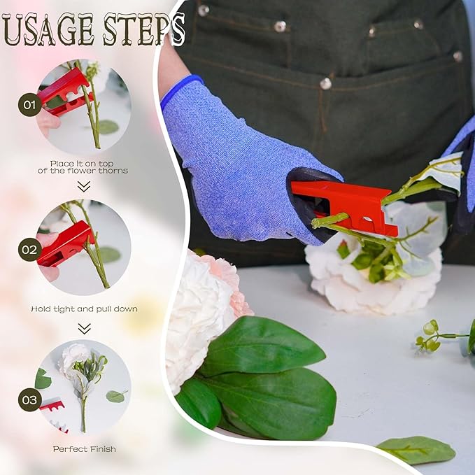 Floral Toolkit,Rose Thorn Remover Tool, Garden Pruning Shears Scissors Kit, Florist's Toolkit,Use for Florist Supplies (Toolkit)