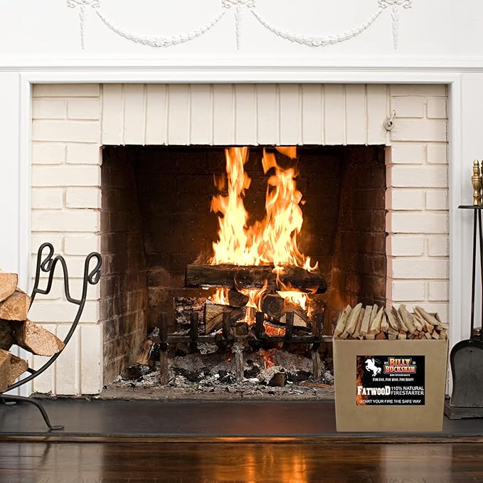 40lb Fatwood Fire Starter Sticks, Fire Starters for Fire Pit, Campfire, Wood Stoves, Fireplaces, Bonfires, Easy Start Fire with Just 2 Sticks in All Weather Conditions by Billy Buckskin (40 Pound Bag)