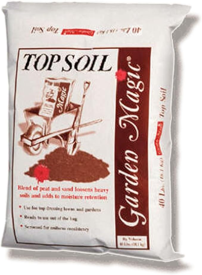 Garden Magic Indoor and Outdoor Organic Planting Potting Topsoil Mix with Perlite Blend and Moisture Retention, 40-Pound Bag (2 Pack)