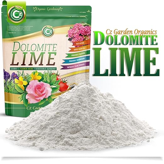 Organic Dolomite Lime 10LB - Made in USA - Garden Soil Amendment Fertilizer for Plants. Calcium/Magnesium Additive. Raise & Stabilize pH - Earthbox Tomatoes & Peppers Blossom End Rot. OMRI Listed