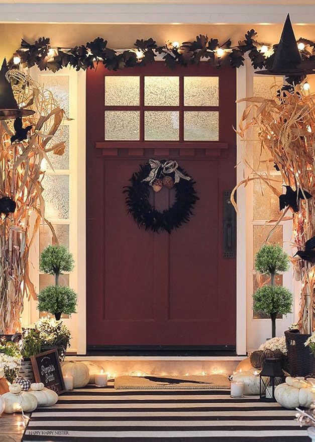 40'' Outdoor Artificial Boxwood Double Ball Topiary Trees Potted Plants Home Decor 2 Pack