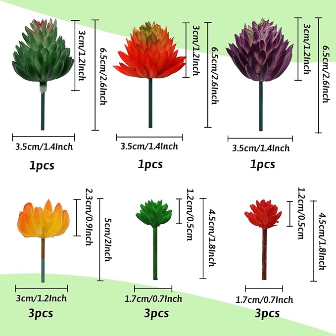 Succulents Plants Artificial, 22pcs Colorful Fake Succulents, Mini Artificial Succulents for DIY Crafting Home Terrarium Floral Wall Garden Arrangement Office Decoration (Unpotted)