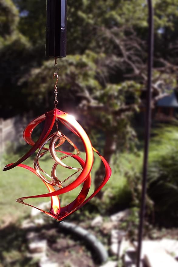 Red Carpet Studios 31092 Cosmix Wind Spinner Double Helix, 14-Inch, Red &Copper
