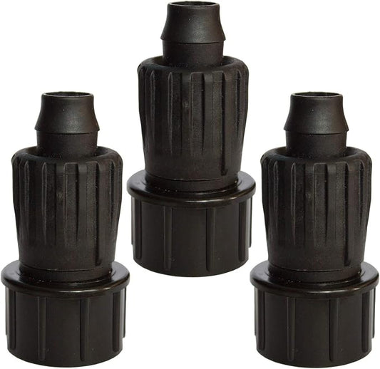 3-Pack 1/2 Inch Drip Irrigation Tubing to Faucet/Garden Hose Adapter - Reusable Connector Fittings for Most Rain Bird, Orbit, Dig, Toro 1/2 or 5/8 Tubing x 3/4" FHT