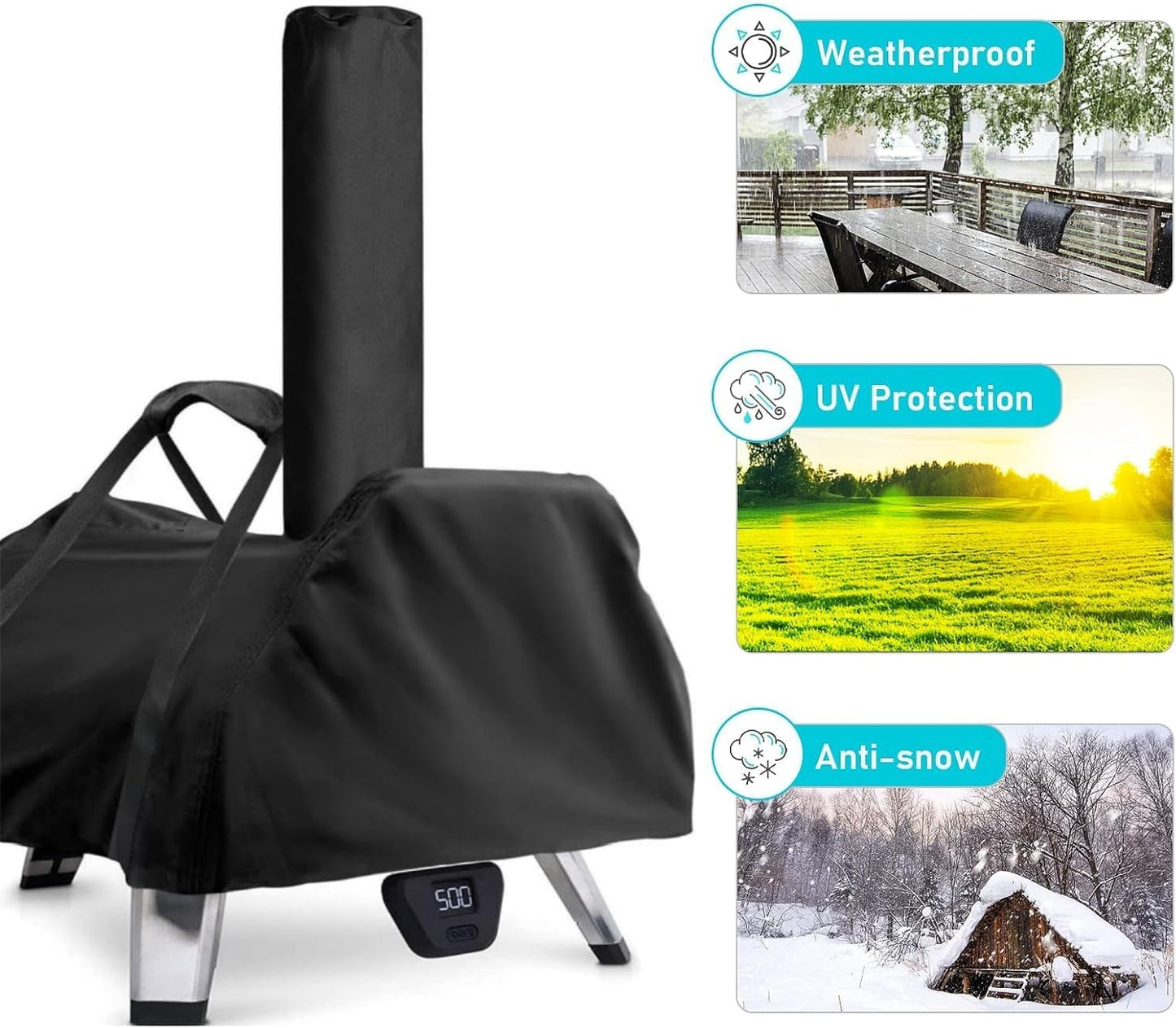 Pizza Oven Cover for Ooni Karu 2 Pro,TwoPone Waterproof Pizza Oven Accessories Carry Cover for Outdoor