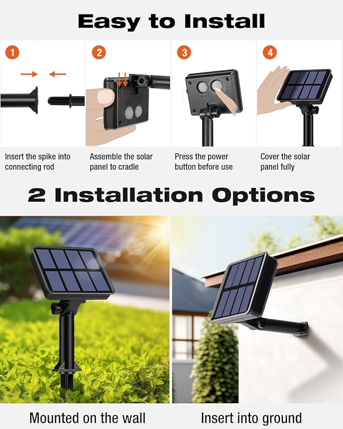 6 Pack Solar Fairy Lights for Outside Waterproof, 49FT/15M 150LED Solar String Lights Outdoor 8 Modes Solar Twinkle Lights for Garden Yard Christmas Tree Wedding Party Decor, Cool White