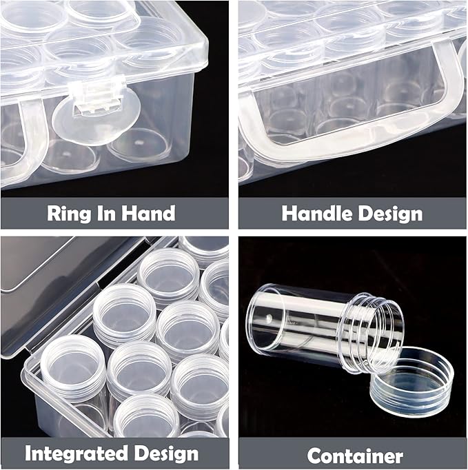 Seed Storage Box, Seeds Storage Organizer with Label Stickers(seeds not included), 38 Slots, Seed Container Storage use for Flower Seeds,Vegetable Seeds, Clover Seeds,Basil Seeds,Tomato Seeds