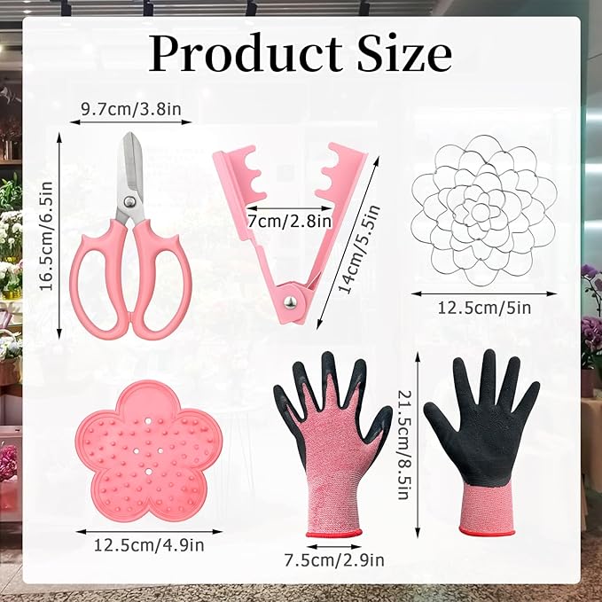 Rose Thorn Stripper Tool, Professional Rose Stripper Thorn Remover Tool Kit 10PCS Florist Supplies for Bouquets Making Flower Arrangements Roses Cleaning Up Folwers Deleafing