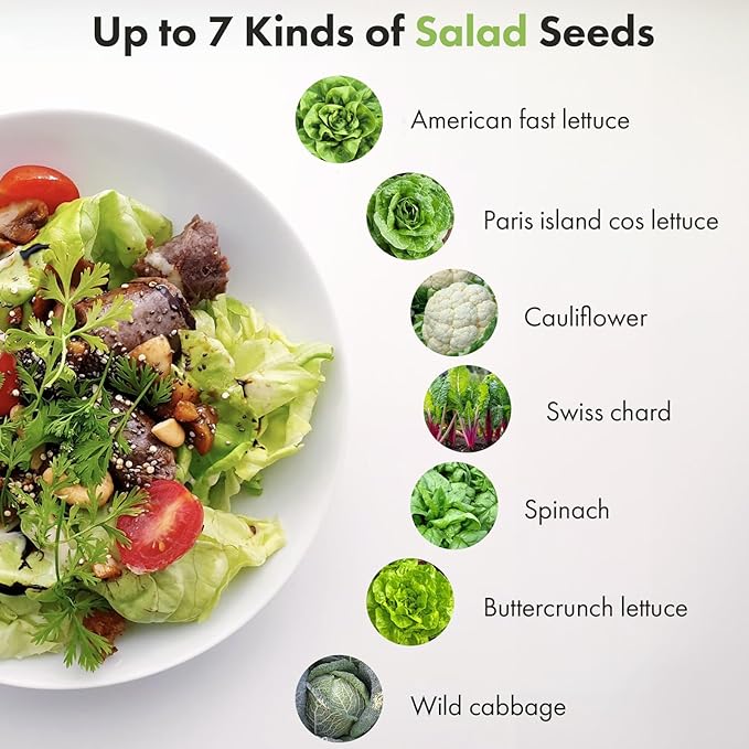 LYKOCLEAN Mix Salad Seeds Pod Kit(3-pods) for AeroGarden, idoo, Ahopegarden, MUFGA Hydroponics Garden