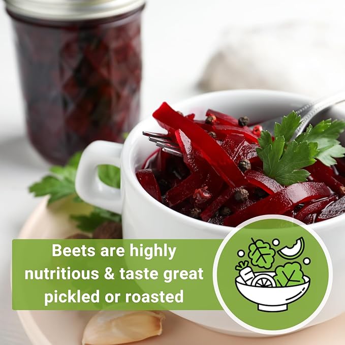 Sow Right Seeds - Detroit Dark Red Beet Seeds for Planting - Non-GMO Heirloom Packet with Instructions to Plant & Grow an Outdoor Home Vegetable Garden - Nutritious, Cold Hardy, and Productive (3)