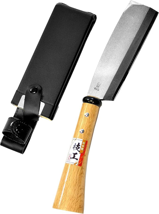 KAKURI Japanese NATA Tool Knife 6.5" Made in Japan, Bushcraft Hatchet Axe with Sheath for Camping, Outdoor, Campfire, Gardening