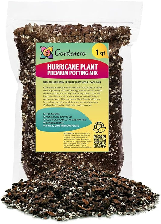Premium Hurricane Plant Potting Mix - Crafted for Optimal Nutrient Absorption and Growth - 1 Quart