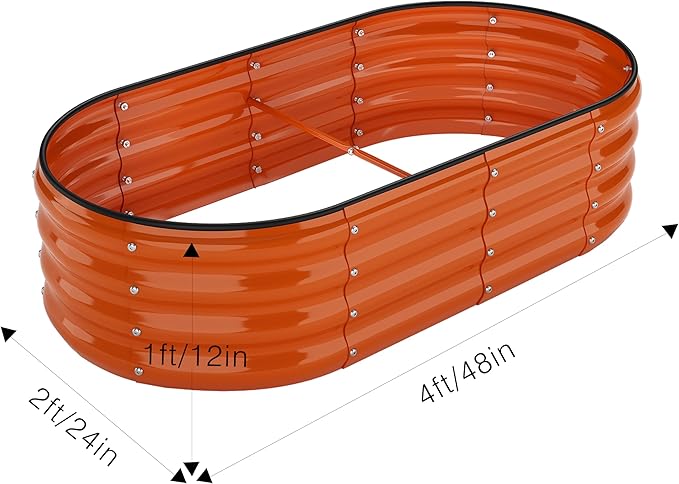 Raised Beds for Gardening Raised Garden Bed Kit for Gardening Outdoor，4x2x1ft Planter Grow Garden Box Raised Flower Bed