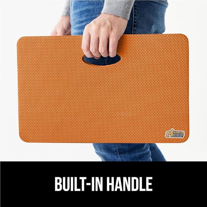 Gorilla Grip Extra Thick Kneeling Pad, Supportive Soft Foam Cushioning for Knee, Water Resistant Construction for Gardening, Bathing Baby, Workout Supplies, Lightweight, Garden Work Gifts