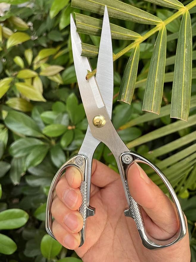 Indoor Plant Shears Bud Trimming Scissors, Japan SK5 Stainless Steel Floral scissors, Flowers Herbs and Stem Cutters, Clippers, Trimmers, Loppers, Bonsai Garden Pruning Scissors