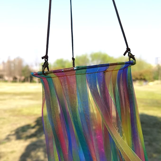 Ribbon Windsock Streamer, Outdoor Decorations for Your Patio, Garden, Yard, Dock and Camper, 49-Inch, WS49-XS