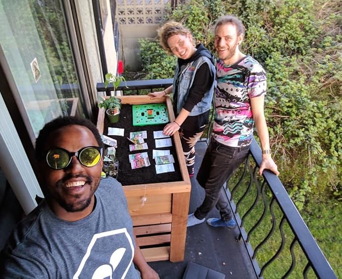 Seeding Square - Seed and Seedling Spacer Tool for Bigger Harvests, Organized Plants & Fewer Weeds – Color-Coded Gardening Template with Magnetic Dibber, Ruler & Planting Guide