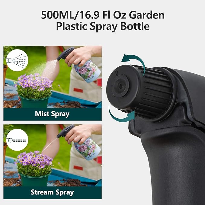 Berry&Bird 3PCS Garden Pruning Tool Set, Garden Hand Tool Kit with Bypass Pruning Shears, Gloves, Water Sprayer, Garden Tool Set for Picking, Cutting, Planting, Ideal Garden Gift Set for Women and Men