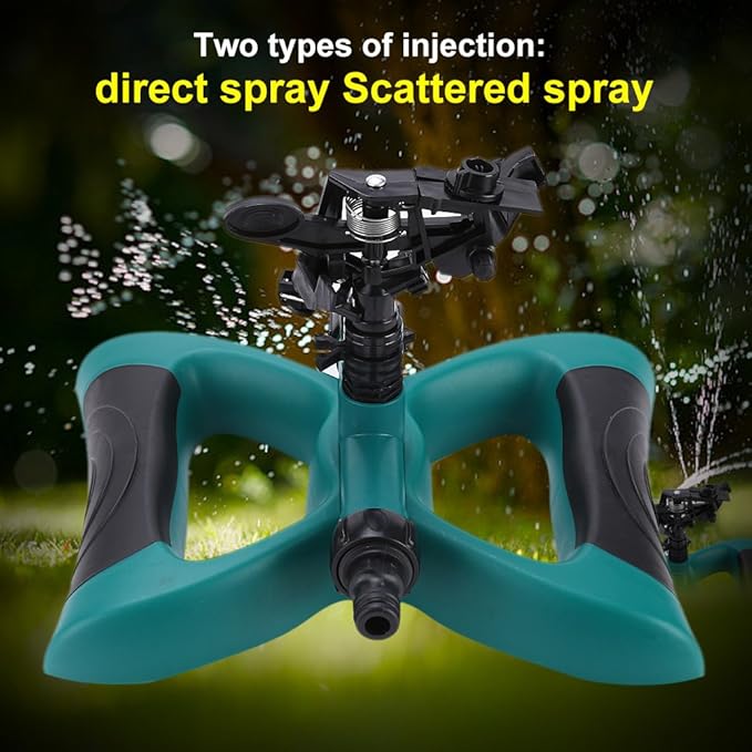 ViaGasaFamido Lawn Sprinkler Automatic Rotary Sprinkler 360° Rotating Sprinkler Irrigation System Large Coverage Area for Watering Garden Yard Trees Shrubs
