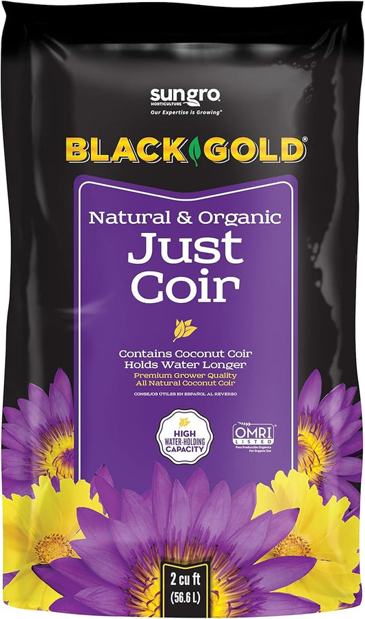 SunGro Horticulture SUGRBGCOIR2 2-Cubic Feet Black Gold Just Coir for Plants
