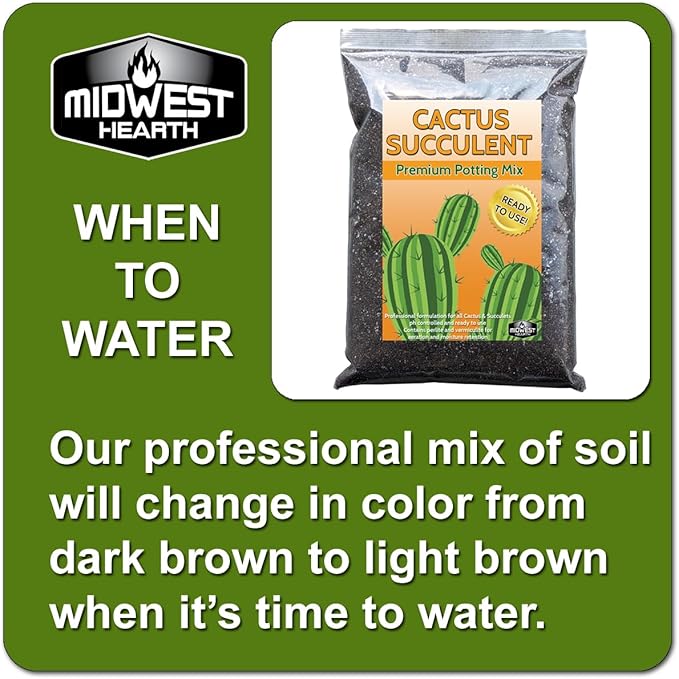 Cactus Succulent Natural Potting Soil Mix (Made in USA) (4 Dry Quarts)
