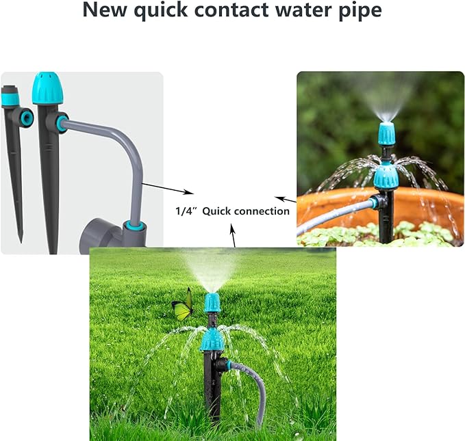 1/4 Inch Drip Hose,100 Foot Gray Drip Hose,for DIY Garden Irrigation Systems,Hydroponics, Spray Hose,Drip Emitter,or as a Blank Distribution Tube for any Garden Project(30 m)