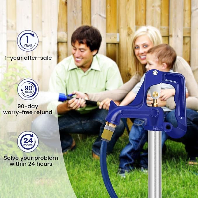 3.25FT Frost-Free Yard Hydrant, Freezeless Frost Proof Hydrant,Water Hydrant 3/4" Pipe Connection,Total Length 3.25ft, 12" Bury Depth,for Yard,Garden,Pasture Irrigation and Drinking