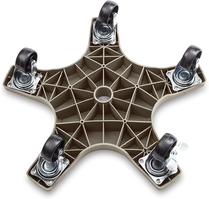 Bosmere S18450 Down Under Plant Caddie, Heavy Duty Plant Stand with Wheels, 500lb Capacity, 16-Inch, Light Gray