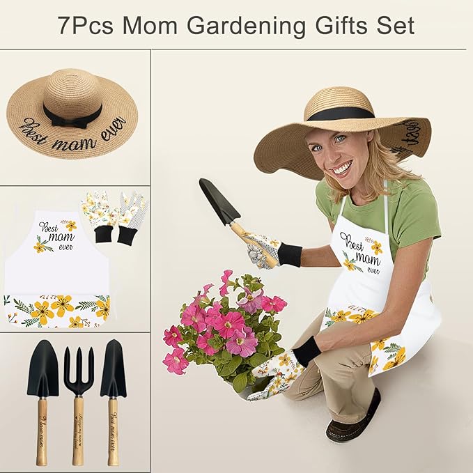 Gifts for Mom,Mom Gifts from Daughter, Birthday Gift for Mom Gardening Gifts for Women Gardening Tools Kit Outdoor Horticulture Starter, for mom,Garden Tools Kit for Mom Plant Lover
