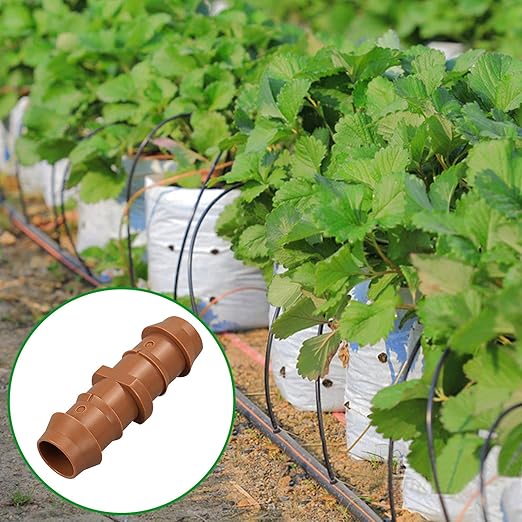 21-Pack Drip Irrigation Universal Barbed Coupling Fitting, Barbed Connectors for 1/2" Drip Tubing