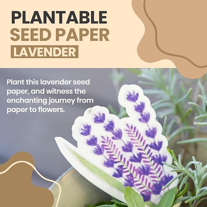 10 Pcs Plantable Seed Paper - Seed Paper Favors | Flower Seed Paper for Gardening, Crafting, Birthdays, Wedding Anniversaries | Indoor Flower Plantable Seeded Paper | Plantable Mini Seed Papers Set