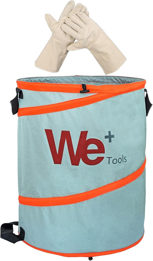 26 Gallon Leaf Bags - Pop Up Trash Can Yard Waste Garden Bag Container - Reusable Collapsible Garden Bags for Gardening, Camping and Home Storage (1 Pack)