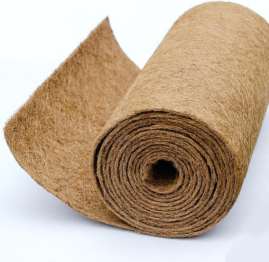 Coco Coir Liner, 12x80 inch Natural Coconut Liners for planters Flower Basket, Reptile Carpet, Natural Coconut Fiber mat, Garden Decoration, Animal pet pad, Snow Mat